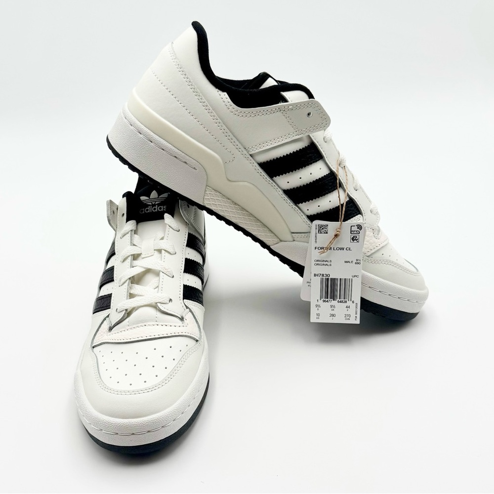 ADIDAS Forum Low CL White and Black Originals Sneakers Men’s Size 10 - Picture 7 of 12
